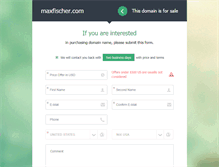 Tablet Screenshot of maxfischer.com
